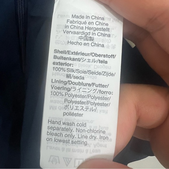 Madewell 12 Blue Floral 100% Silk Button Front Boho Cottagecore Retro Mini Dress - Picture 12 of 13